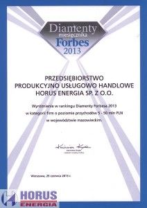 Wyróżnienie w rankingu Forbesa 2013